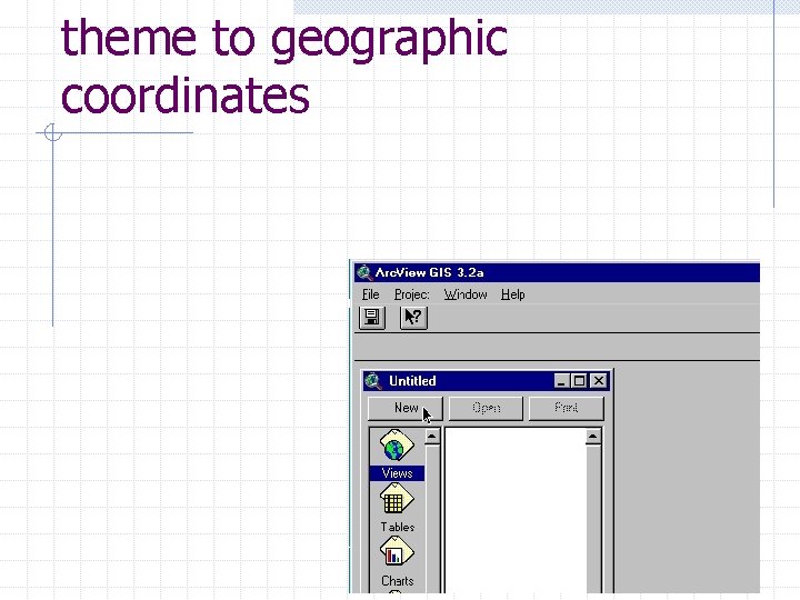 theme to geographic coordinates 