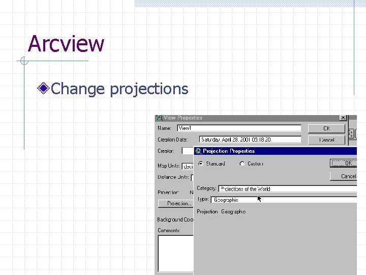 Arcview Change projections 