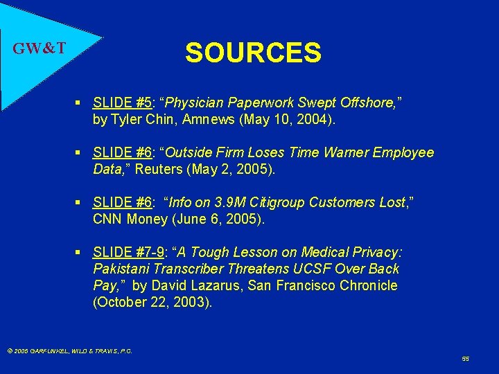 SOURCES GW&T § SLIDE #5: “Physician Paperwork Swept Offshore, ” by Tyler Chin, Amnews