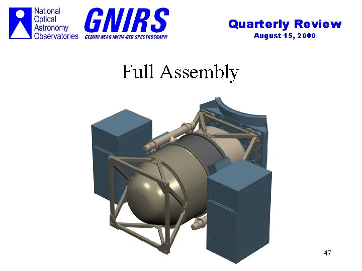 Quarterly Review August 15, 2000 Full Assembly 47 