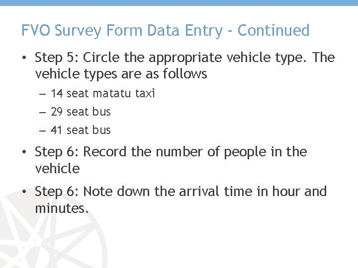 Kampala Transit Survey Frequency and Visual Occupancy survey