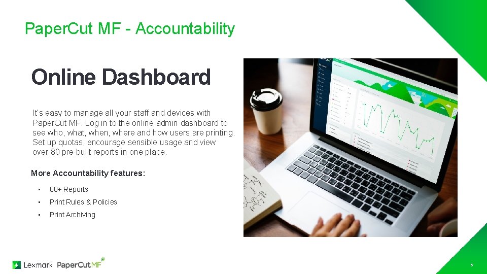 Paper. Cut MF - Accountability Online Dashboard It’s easy to manage all your staff