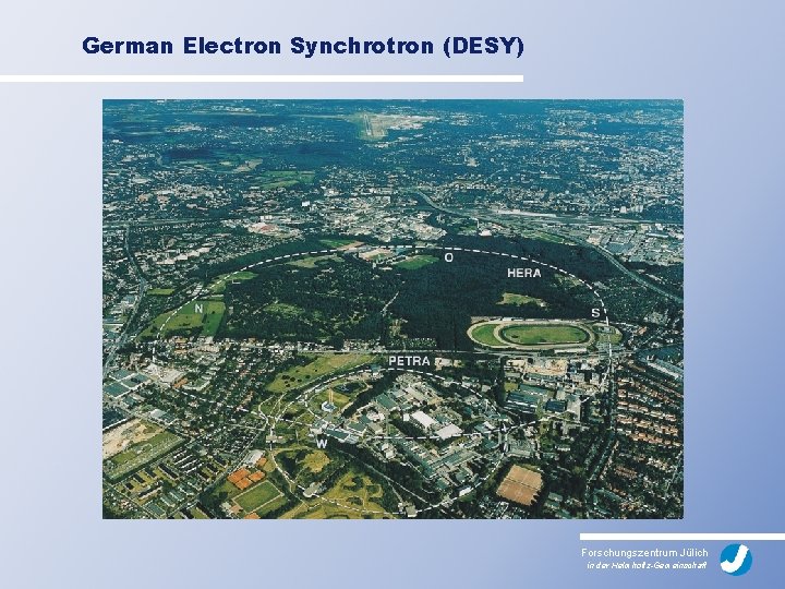 German Electron Synchrotron (DESY) Forschungszentrum Jülich in der Helmholtz-Gemeinschaft 