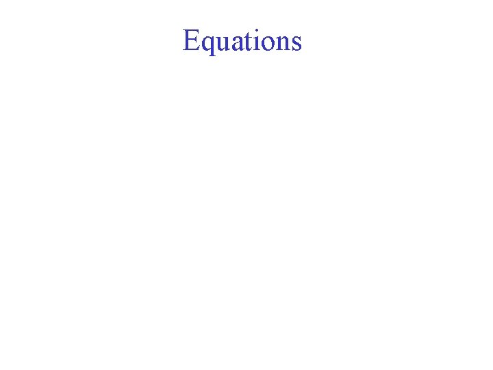 Equations 