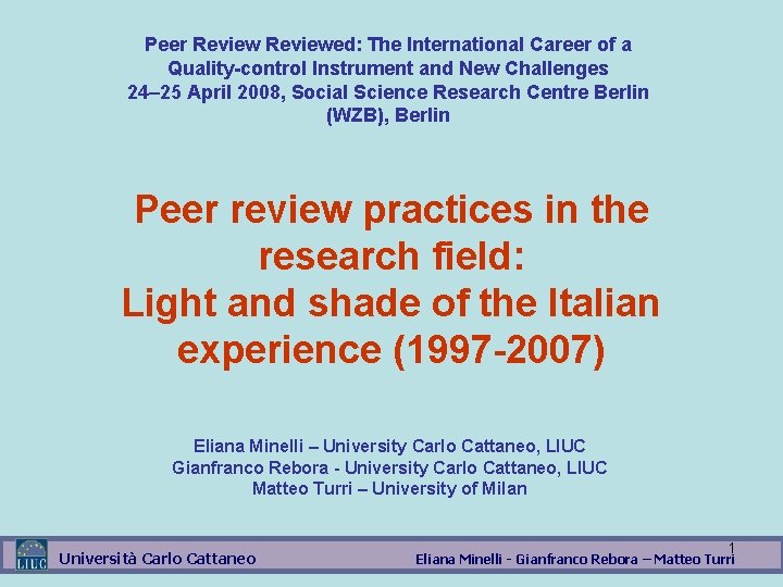 Peer Reviewed: The International Career of a Quality-control Instrument and New Challenges 24– 25