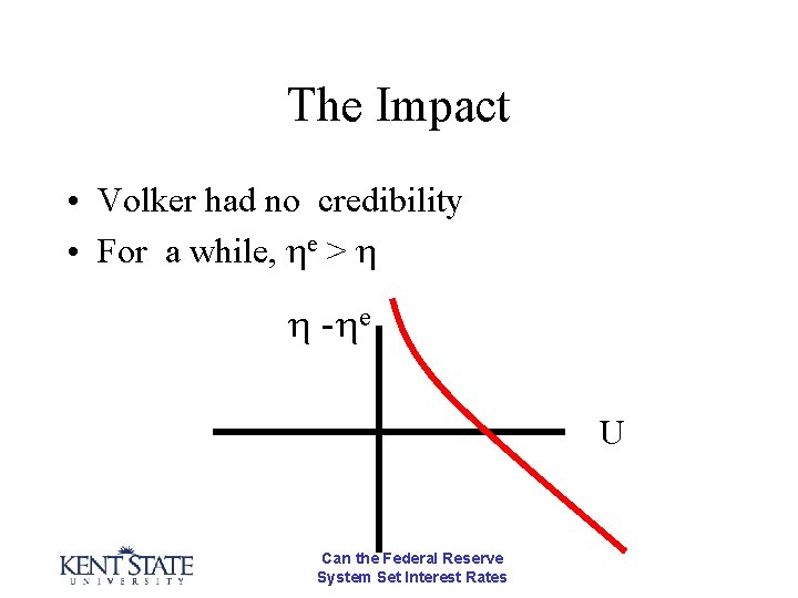 The Impact • Volker had no credibility • For a while, e > - The Impact • Volker had no credibility • For a while, e > -