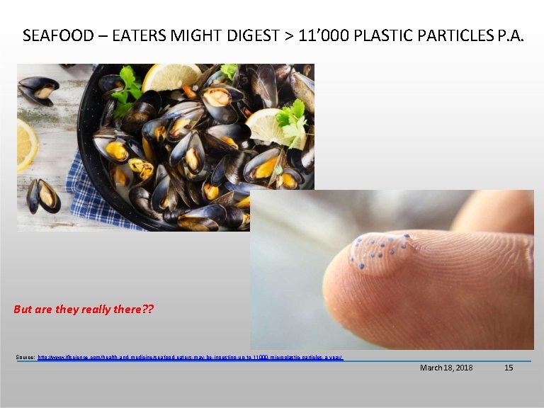 SEAFOOD – EATERS MIGHT DIGEST > 11’ 000 PLASTIC PARTICLES P. A. But are