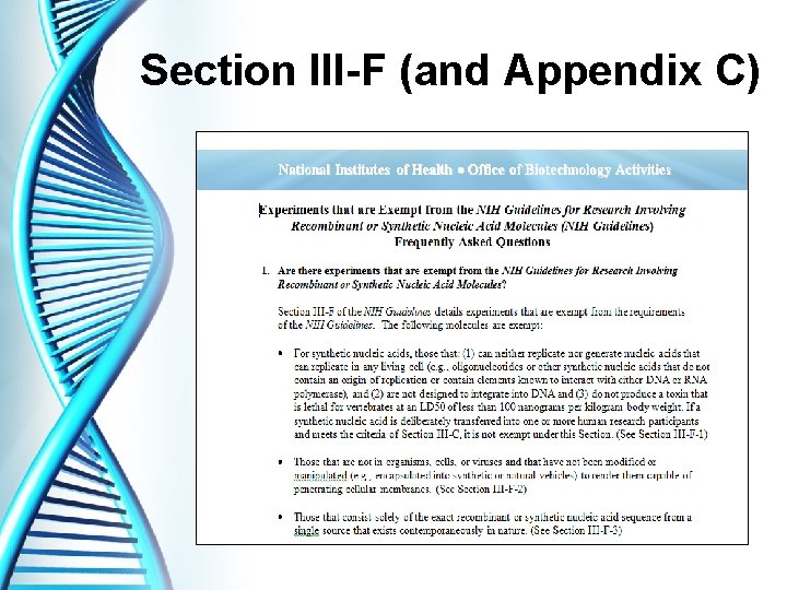 Section III-F (and Appendix C) 