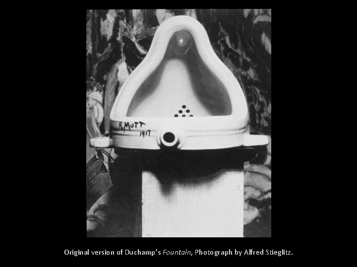 Original version of Duchamp’s Fountain, Photograph by Alfred Stieglitz. 