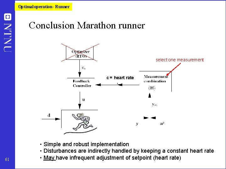 Optimal operation - Runner Conclusion Marathon runner select one measurement c = heart rate