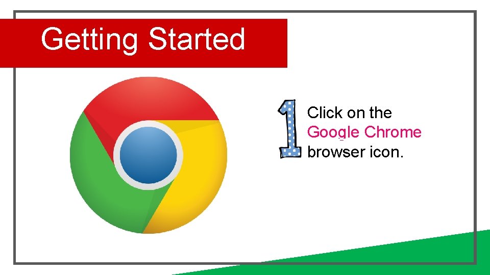 Getting Started Click on the Google Chrome browser icon. 