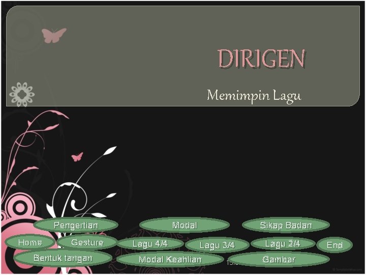DIRIGEN Memimpin Lagu Pengertian Home Gesture Bentuk tangan Modal Lagu 4/4 Sikap Badan Lagu