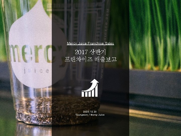 Mercy Juice Franchise Sales 2017 상반기 프랜차이즈 매출보고 2020. 12. 20 Youngwon / Mercy
