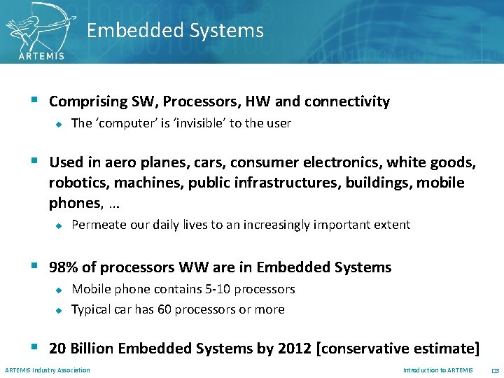 Embedded Systems § Comprising SW, Processors, HW and connectivity u The ‘computer’ is ‘invisible’