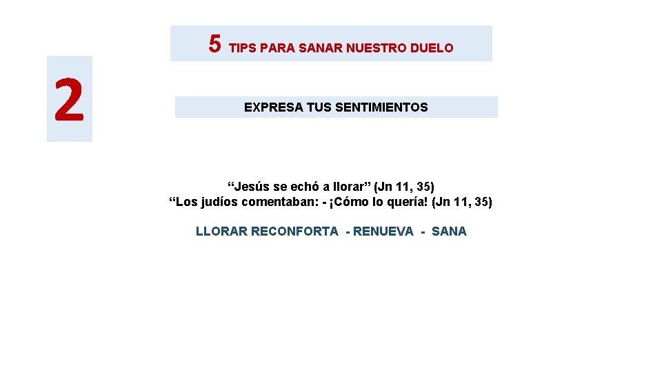 5 TIPS PARA SANAR NUESTRO DUELO 2 EXPRESA TUS SENTIMIENTOS “Jesús se echó a 5 TIPS PARA SANAR NUESTRO DUELO 2 EXPRESA TUS SENTIMIENTOS “Jesús se echó a