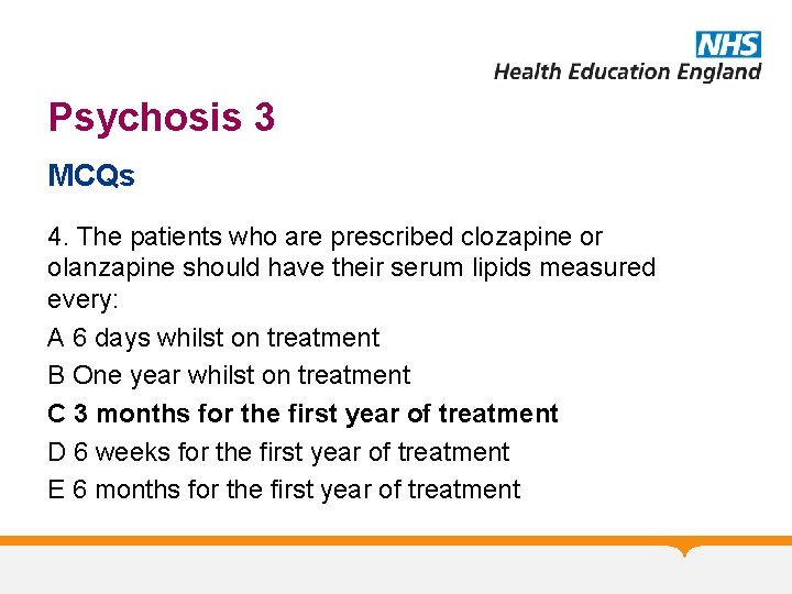 Mrcpsych General Adult Psychiatry Psychosis 3 Psychosis 3