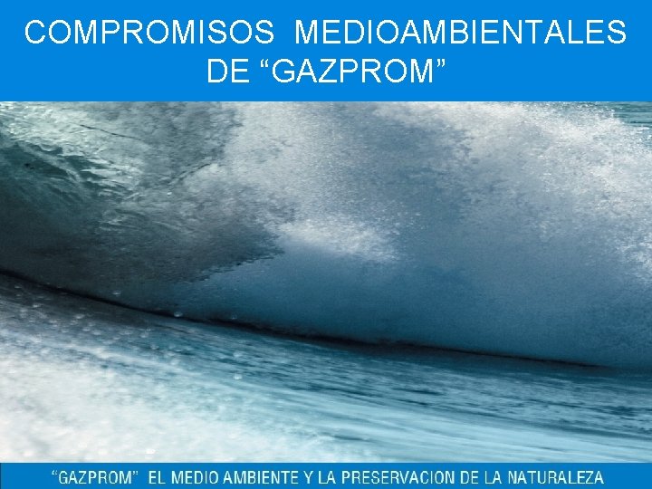 COMPROMISOS MEDIOAMBIENTALES DE “GAZPROM” 