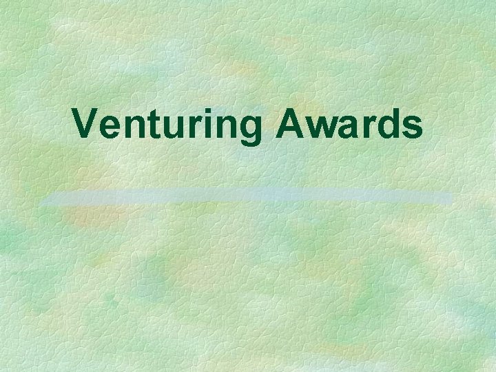 Venturing Awards 