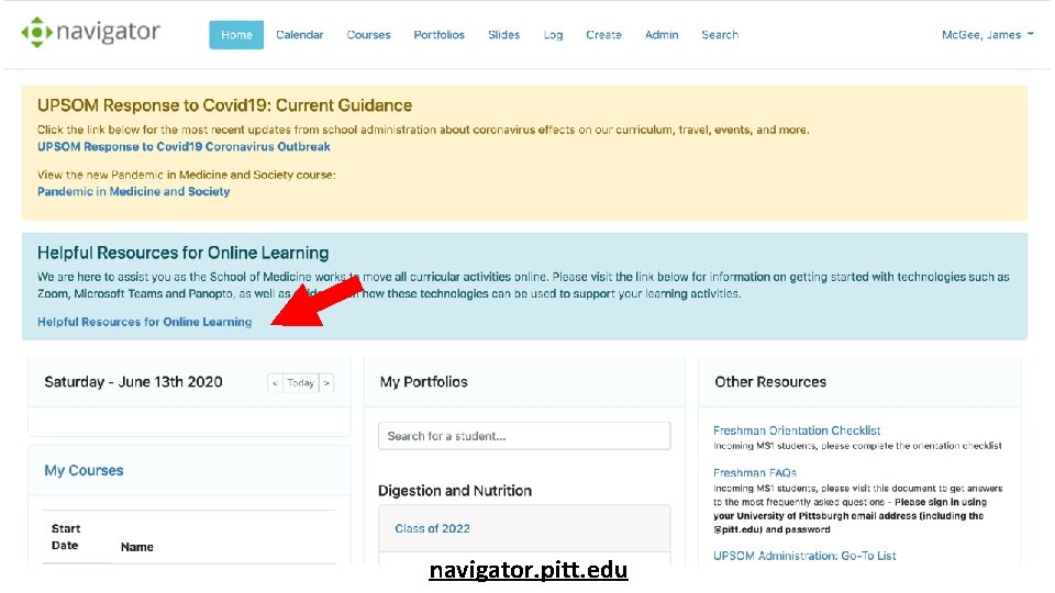 navigator. pitt. edu 