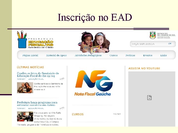 Inscrição no EAD 