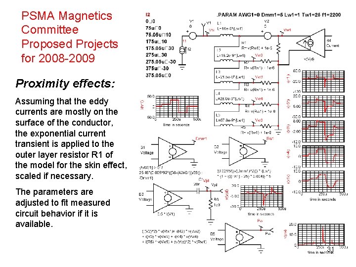 PSMA Magnetics Committee Proposed Projects for 2008 -2009 Proximity effects: Assuming that the eddy