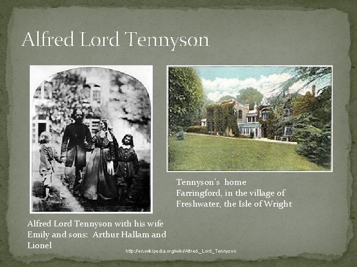 Alfred Lord Tennyson’s home Farringford, in the village of Freshwater, the Isle of Wright