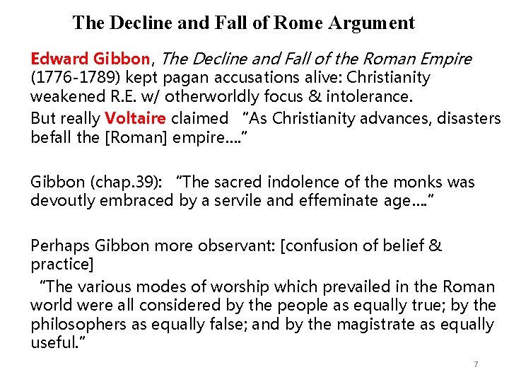 The Decline and Fall of Rome Argument Edward Gibbon, The Decline and Fall of The Decline and Fall of Rome Argument Edward Gibbon, The Decline and Fall of