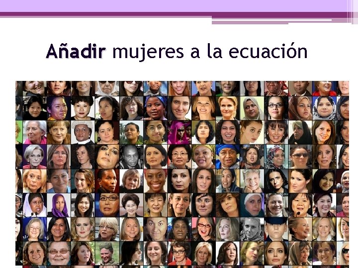 Añadir mujeres a la ecuación 