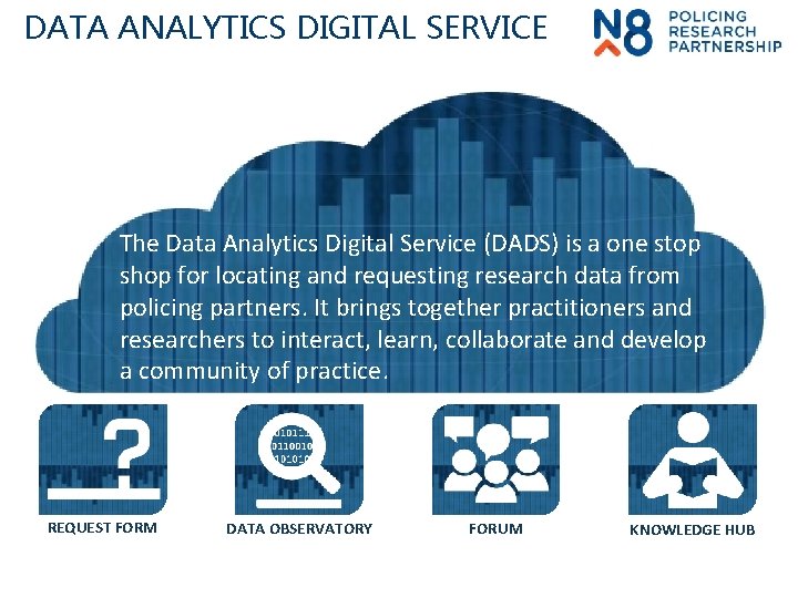 DATA ANALYTICS DIGITAL SERVICE The Data Analytics Digital Service (DADS) is a one stop