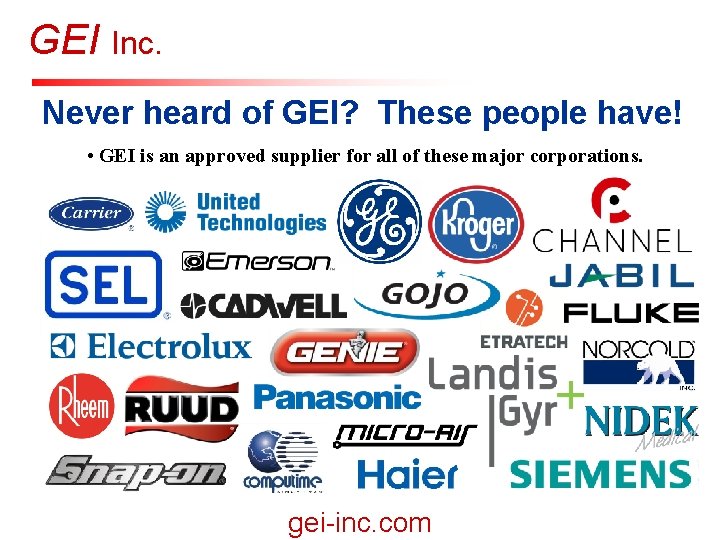 GEI Inc. 深圳晶华显示器材有限公司 SINCE 1987 SHENZHEN JINGHUA DISPLAYS CO. , LTD. INNOVATION Never heard