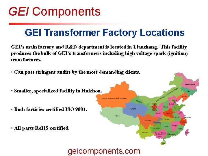 GEI Components 深圳晶华显示器材有限公司 SINCE 1987 SHENZHEN JINGHUA DISPLAYS CO. , LTD. INNOVATION GEI Transformer