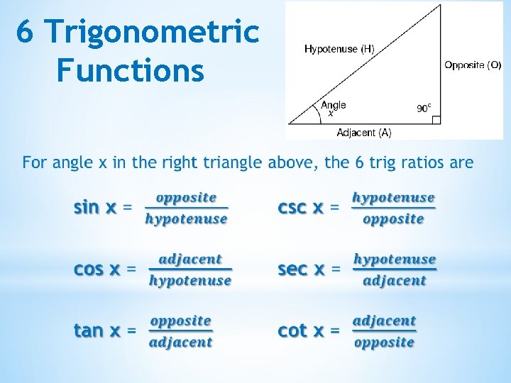 6 Trigonometric Functions 