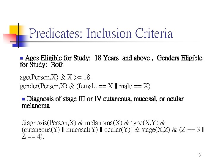 Predicates: Inclusion Criteria Ages Eligible for Study: 18 Years and above , Genders Eligible