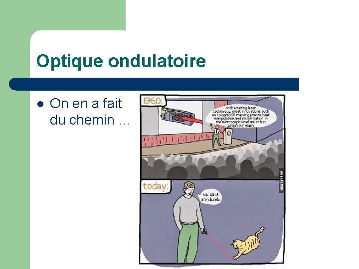 Optique ondulatoire l On en a fait du chemin … 