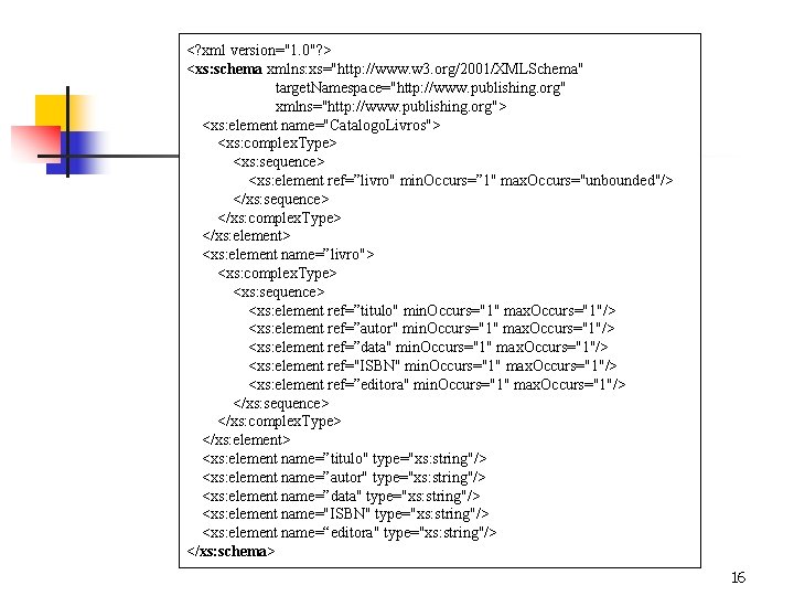 <? xml version="1. 0"? > <xs: schema xmlns: xs="http: //www. w 3. org/2001/XMLSchema" target.