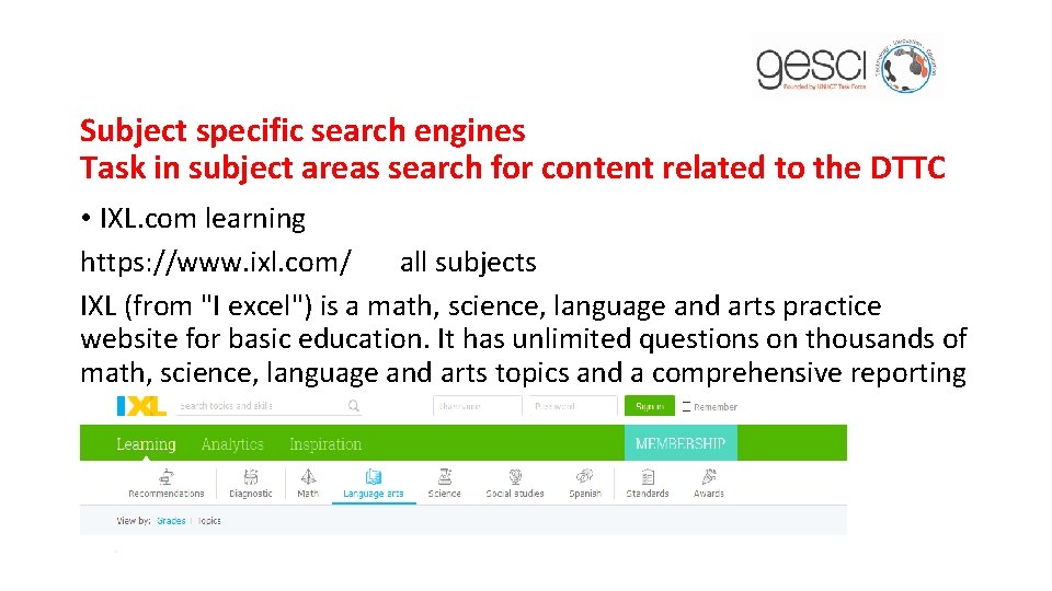 Subject specific search engines Task in subject areas search for content related to the