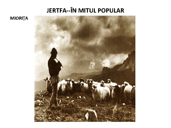 JERTFA--ÎN MITUL POPULAR MIORIŢA 