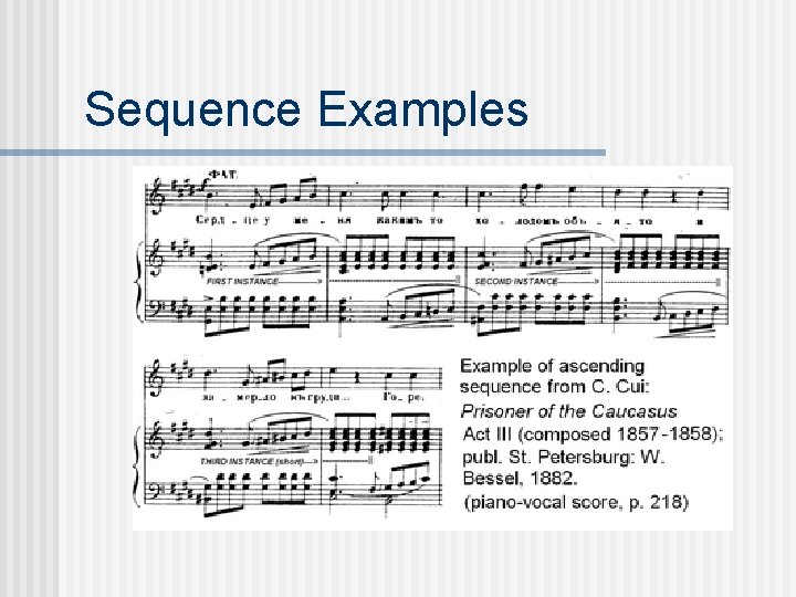 Sequence Examples 