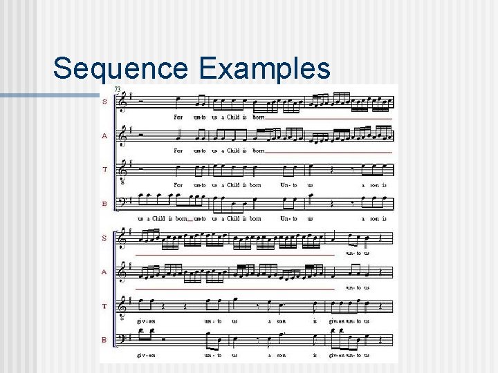 Sequence Examples 