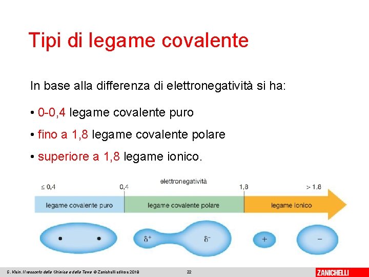 Tipi di legame covalente In base alla differenza di elettronegatività si ha: • 0