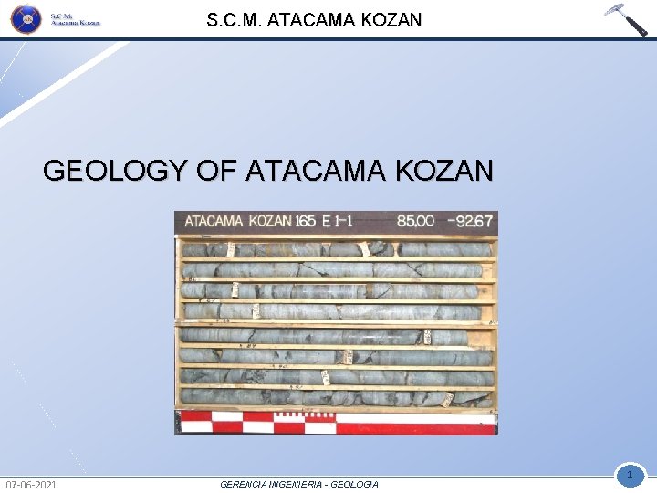 S. C. M. ATACAMA KOZAN GEOLOGY OF ATACAMA KOZAN 07 -06 -2021 GERENCIA INGENIERIA