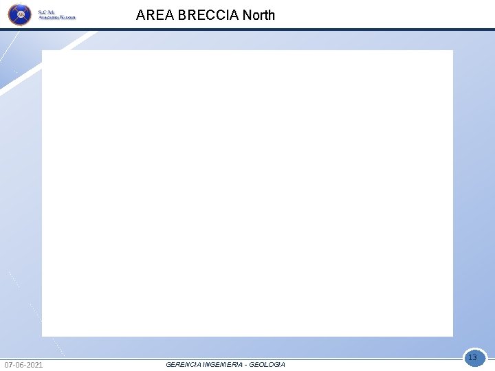 AREA BRECCIA North 07 -06 -2021 GERENCIA INGENIERIA - GEOLOGIA 13 