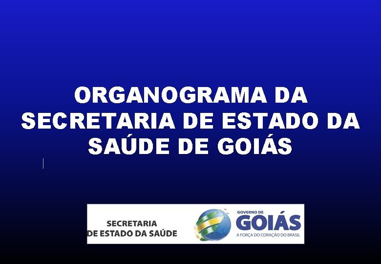 ORGANOGRAMA DA SECRETARIA DE ESTADO DA SAÚDE DE GOIÁS 