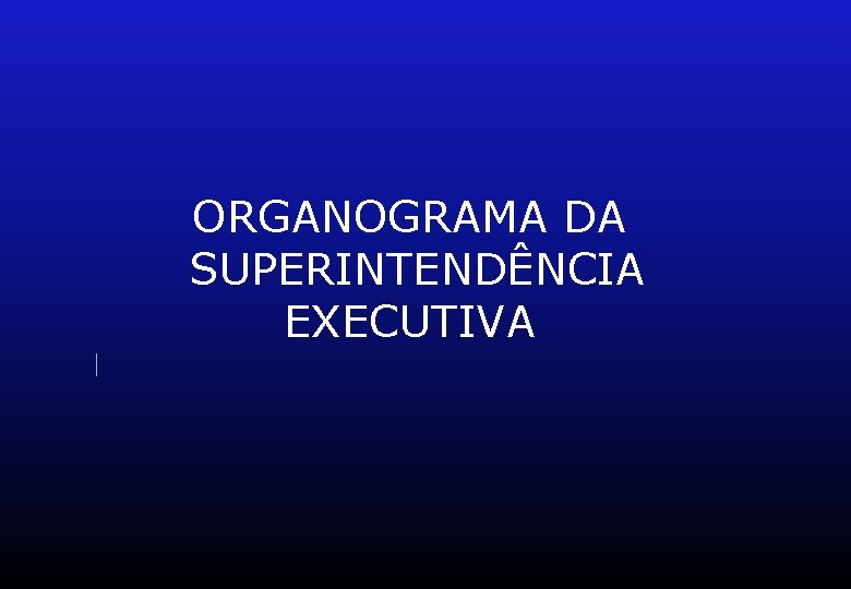 ORGANOGRAMA DA SUPERINTENDÊNCIA EXECUTIVA 