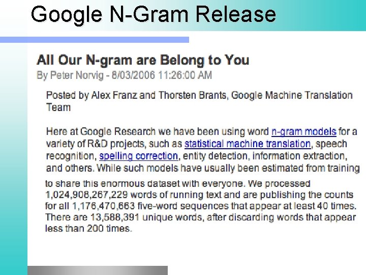 Google N Gram Release 