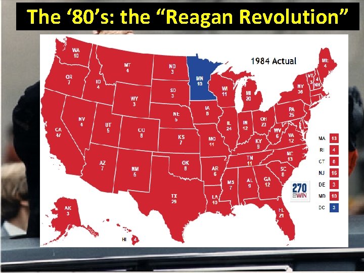 The ‘ 80’s: the “Reagan Revolution” 