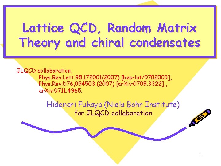 Lattice QCD Random Matrix Theory and chiral condensates