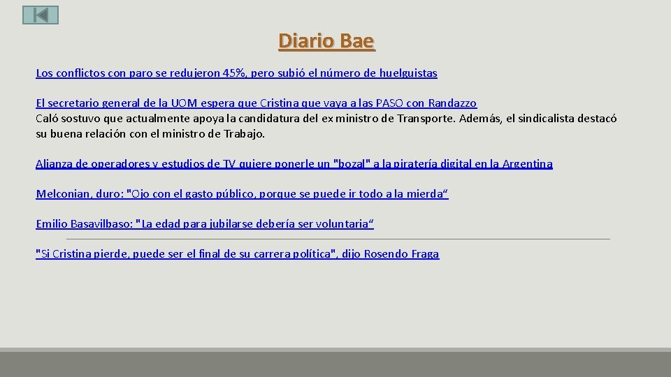 Diario Bae Los conflictos con paro se redujeron 45%, pero subió el número de