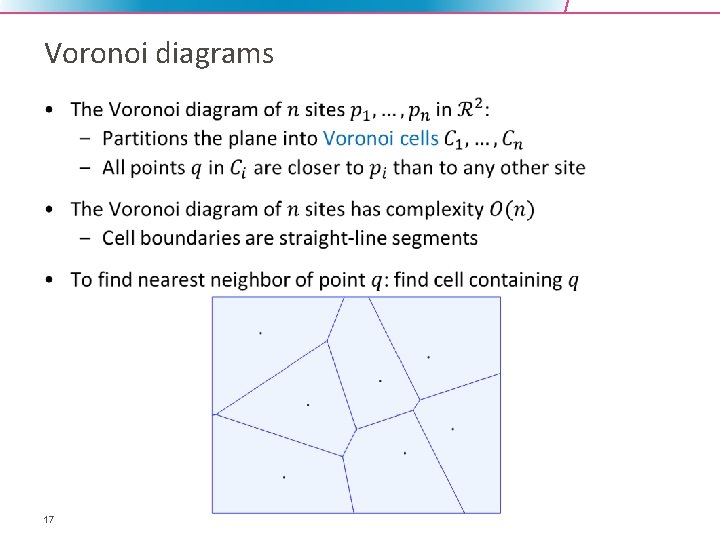 Voronoi diagrams • 17 