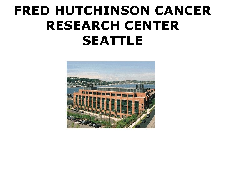 FRED HUTCHINSON CANCER RESEARCH CENTER SEATTLE 